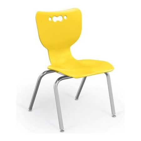 BaltÂ Hierarchy 14 Plastic Classroom Chair - Set Of 5 - Yellow